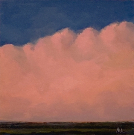 Evening Series, Spurs Ranch Road, Cumulous Pink by artist Marjorie Lindsay